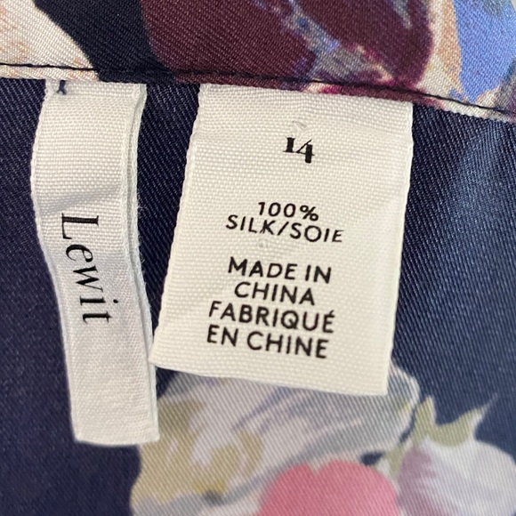 LEWIT Silk Asymmetrical Floral Skirt - Picture 5 of 6